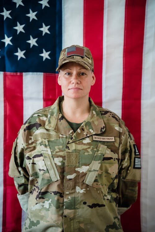 A U.S. veteran in uniform