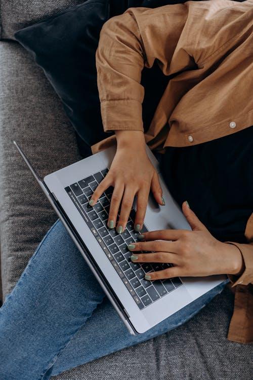 Person studying on a laptop