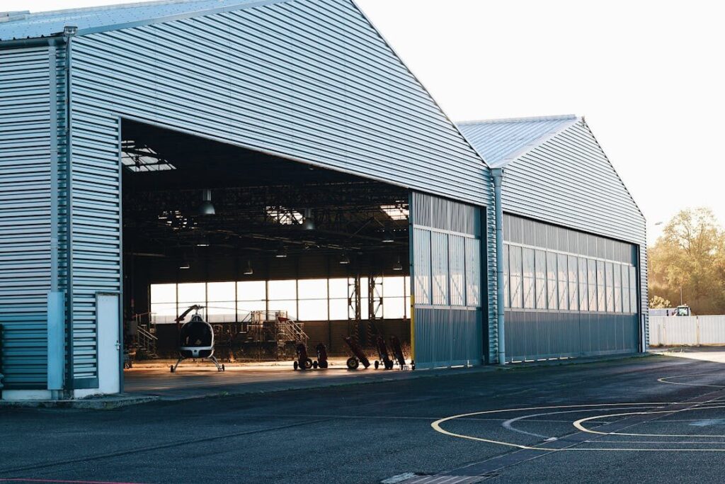 An open hangar
