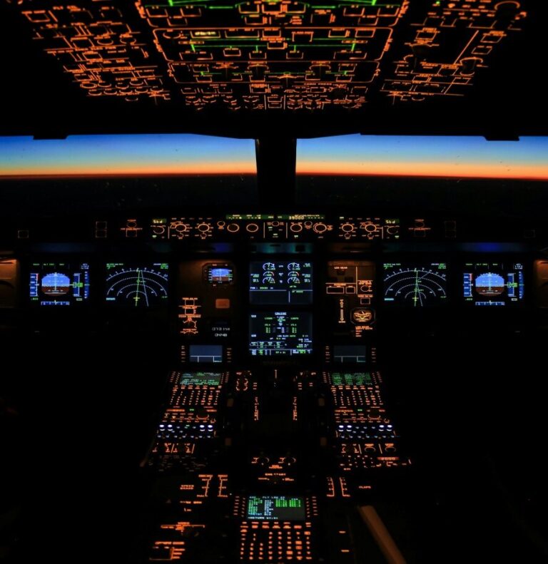 Control console of a plane